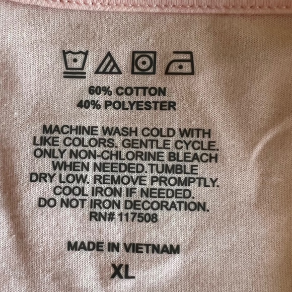 Pink T-Shirt/Pajama Top size XL - Picture 3 of 5
